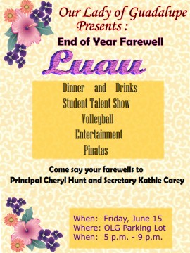 End of the Year Farewell Luau