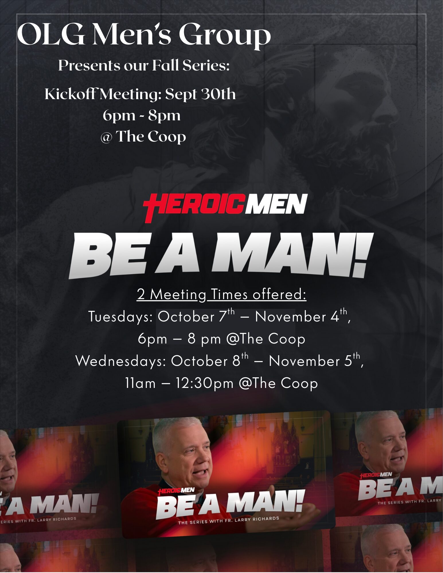 Heroic Men Be A Man Flyer